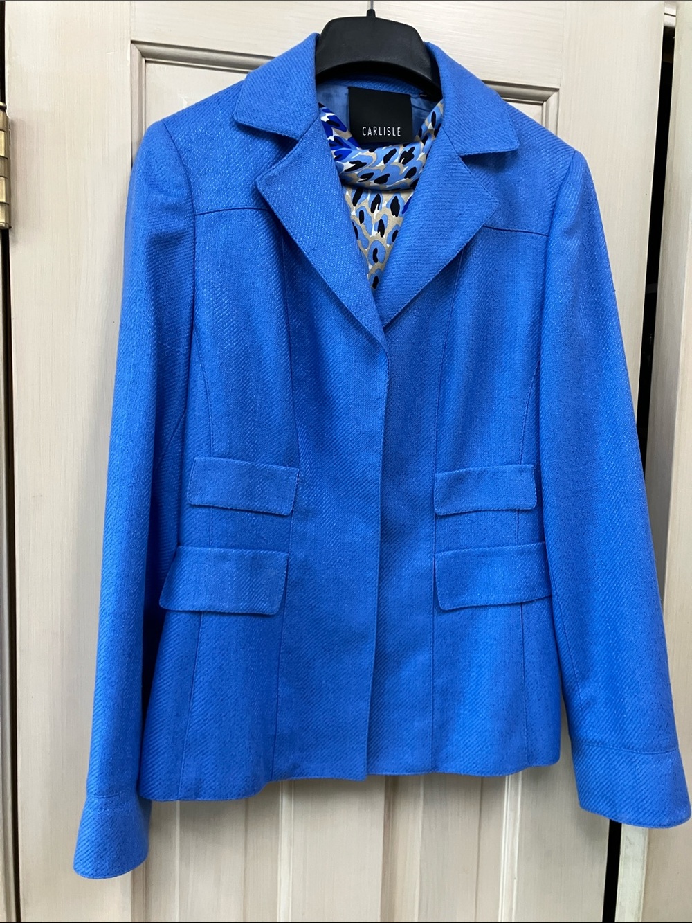 Carlisle Women's Bright Blue Tailored Jacket with Silk Shell